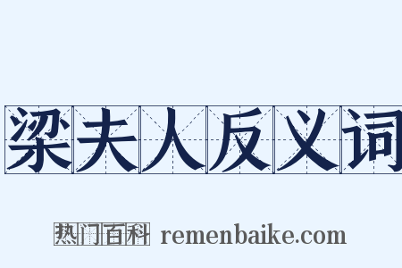 梁夫人反义词是什么意思的图片